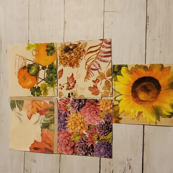 NWOT Fall/Autumn/Harvest Themed Napkins - Picture 6 of 9